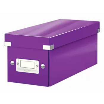 Leitz Click & Store WOW CD glabāšanas kaste, violeta, kartons, 440 g
