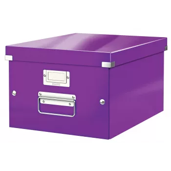 Leitz Click & Store WOW vidēja izmēra uzglabāšanas kaste, violeta, kartons, 16.7 L, 281 mm, 200 mm, 265 x 335 x 188 mm