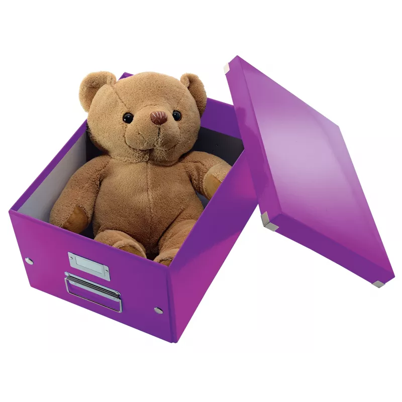 Leitz Click & Store WOW vidēja izmēra uzglabāšanas kaste, violeta, kartons, 16.7 L, 281 mm, 200 mm, 265 x 335 x 188 mm