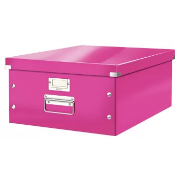 Leitz Click & Store WOW lielā uzglabāšanas kaste, rozā, kartons, niķelis, 369 mm, 482 mm, 200 mm