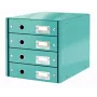 Leitz Click & Store WOW Atvilktņu skapis (4 atvilktnes), Zils, Kartons, 2.49 kg
