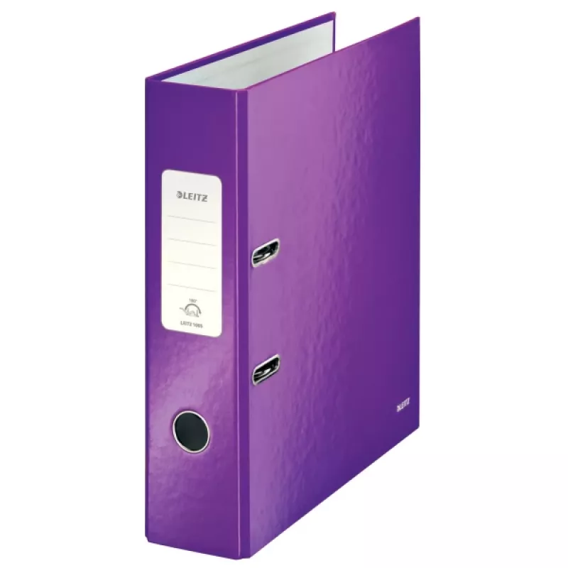 Leitz Lever Arch File 180° WOW POB/Laminēta A4/80mm, A4, Kartons, Violeta, 600 loksnes, 80 g/m², 8 cm