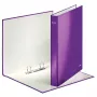 Leitz Ringbinder WOW Laminēts A4+ 2DR/25mm, violets/balts
