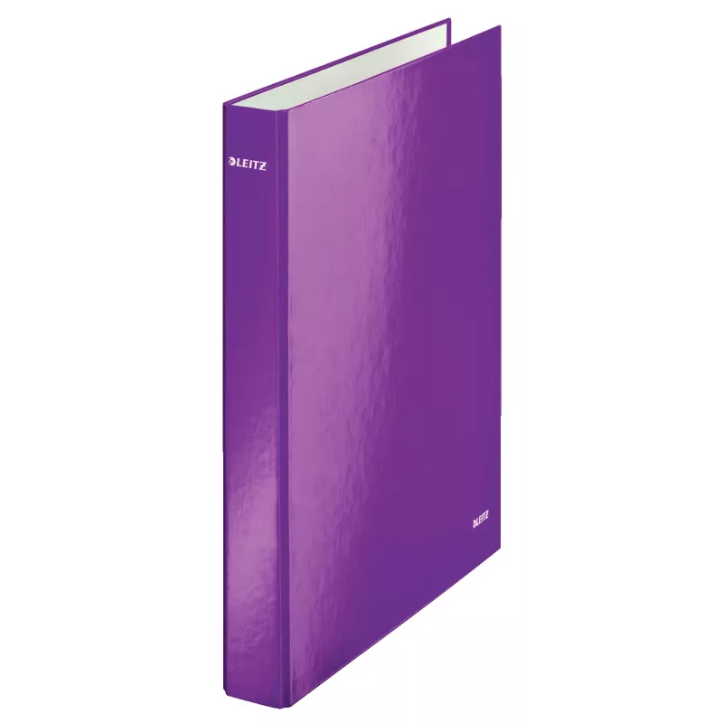 Leitz Ringbinder WOW Laminēts A4+ 2DR/25mm, violets/balts