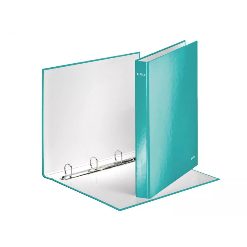 Leitz Ringbinder WOW Laminēts A4+ 4DR/25mm, metālisks tirkīzzils