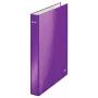 Leitz Ringbinder WOW Laminēts A4+ 4DR/25mm, A4, Kartons, Metālisks, Purpurs, 230 loksnes, 80 g/m², 2.5 cm
