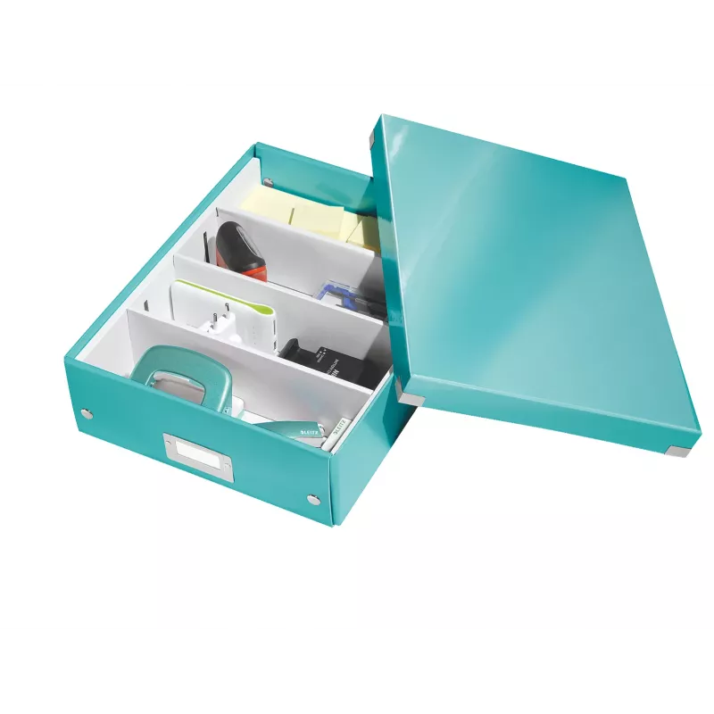 Leitz Click & Store WOW Vidēja Organizatora Kaste, Zila, Kartons, 880 g