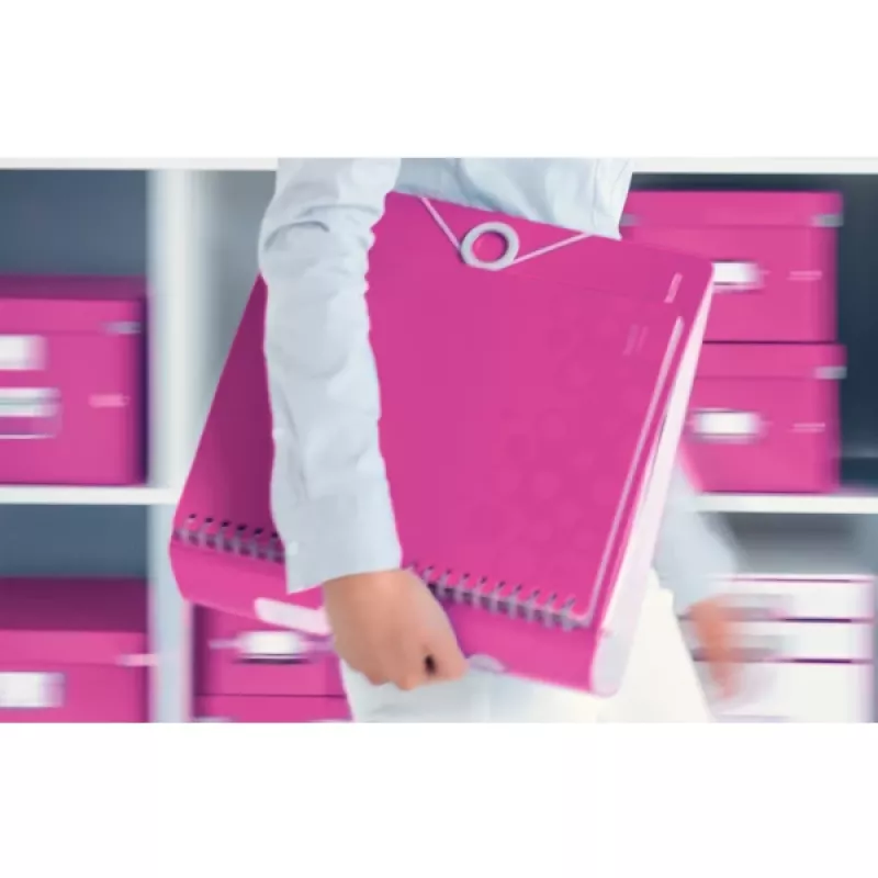 Leitz Lever Arch File Active PP WOW A4/80mm, A4, Polifoams, Rozā, 500 lapas, 80 g/m², 8.2 cm