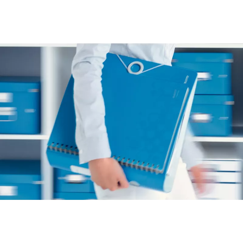 Leitz Lever Arch File Active PP WOW A4/80mm, A4, Polifoams, Zils, 500 lapas, 80 g/m², 8.2 cm