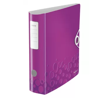 Leitz Lever Arch File Active PP WOW A4/80mm, A4, Polifoams, Violeta, 500 lapas, 80 g/m², 8.2 cm