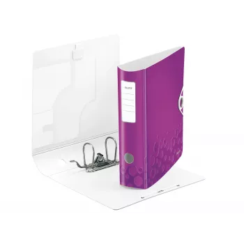 Leitz Lever Arch File Active PP WOW A4/80mm, A4, Polifoams, Violeta, 500 lapas, 80 g/m², 8.2 cm