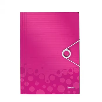 Leitz WOW 3-atloku mape A4 PP rozā