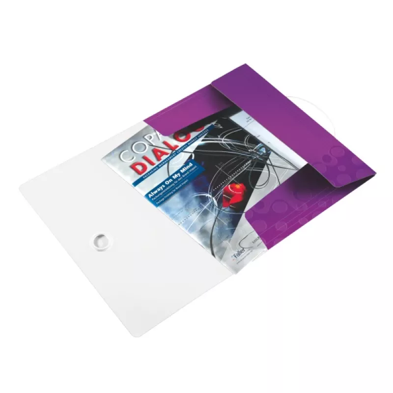 Leitz WOW PP A4 3-atloku mape, metāliski violeta