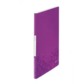 Leitz WOW prezentāciju mape ar kabatiņām, 20 kab., A4, Metāliski violeta, PVC