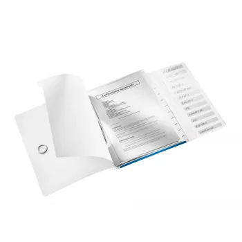 Leitz Divider Book WOW PP 12 starpiņas, A4, Polipropilēns (PP), Zils, Metālisks, 200 lapas, 265 mm, 17 mm