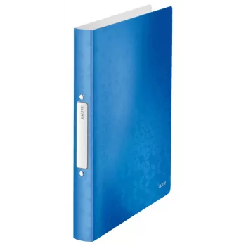 Leitz Ringbinder WOW PP A4 2RR/25mm, A4, apaļie gredzeni, polipropilēns (PP), zils, metālisks, balts, 190 loksnes