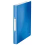 Leitz Ringbinder WOW PP A4 2RR/25mm, A4, apaļie gredzeni, polipropilēns (PP), zils, metālisks, balts, 190 loksnes