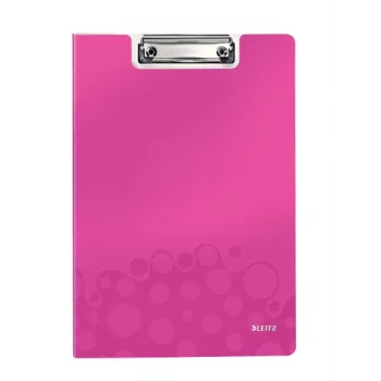 Leitz WOW A4 planšete ar vāku, poliuretāna putas, rozā, 75 lapām, 1 kabata, 230 mm