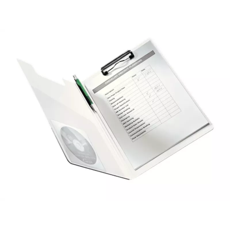 Leitz WOW klipšu planšete ar vāku, A4, poliuretāna putas, zila, 75 lapas, 1 kabata, 230 mm