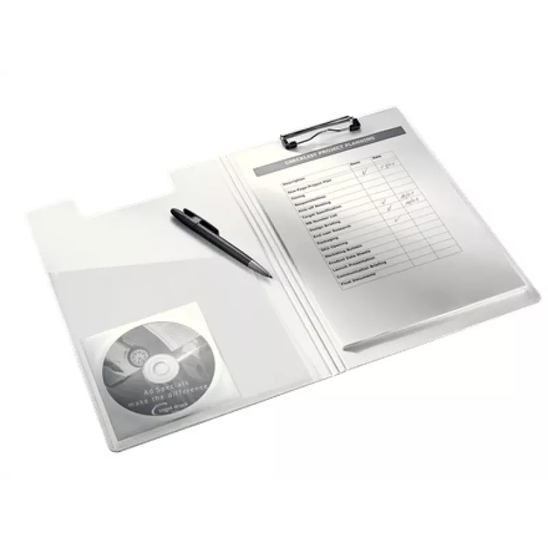 Leitz WOW klipšu planšete ar vāku, A4, poliuretāna putas, zila, 75 lapas, 1 kabata, 230 mm