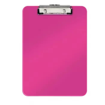 Leitz WOW klipšu plate bez vāka, A4, plastmasa, rozā, 80 lapas, 228 x 320 mm
