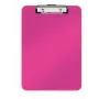 Leitz WOW klipšu plate bez vāka, A4, plastmasa, rozā, 80 lapas, 228 x 320 mm