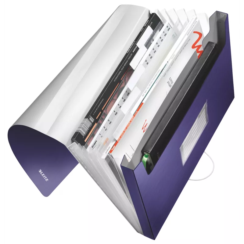 Leitz Paplašināmā koncertīna mape Style PP, A4, polipropilēns, zila, 250 lapas, 80 g/m², 6 kabatas