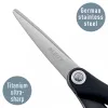 Leitz titāna pārklājuma šķēres 150 mm, metāla melnas