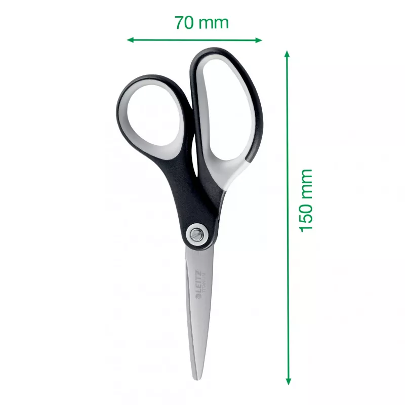 Leitz titāna pārklājuma šķēres 150 mm, metāla melnas