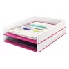 Leitz WOW Letter Tray Dubultkrāsa, Plastmasa, Metālisks, Rozā, A4, 267 mm, 336 mm, 49 mm