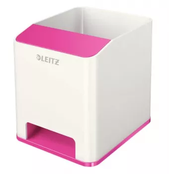 Leitz Sound Pen Holder WOW, Rozā, Balta, Polistirols, 90 mm, 101 mm, 100 mm, 140 g