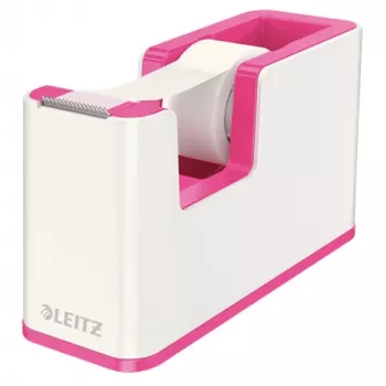 Leitz Tape Dispenser WOW, 1,9 cm, 33 m, Polistirols, Metālisks, Rozā, 51 mm, 126 mm
