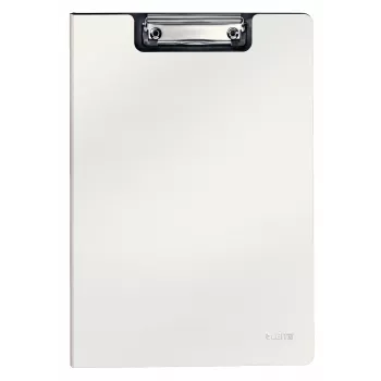 Leitz Clipfolder ar priekšējo vāku Solid, A4, Balts, 75 lapas, Poliputekli, 229 mm, 16 mm