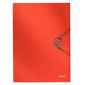 Leitz 3-Atloku Mape Solid PP A4, polipropilēns, sarkana, 150 lapām