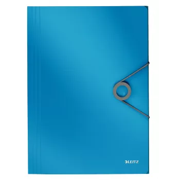 Leitz 3-Atloku Mape Solid PP A4, Zila
