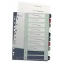 Leitz indekss PC Printable 1-10 Style PP A4+, ciparu dalītājs, polipropilēns, daudzkrāsains, portrets, A4 Maxi, 245 mm