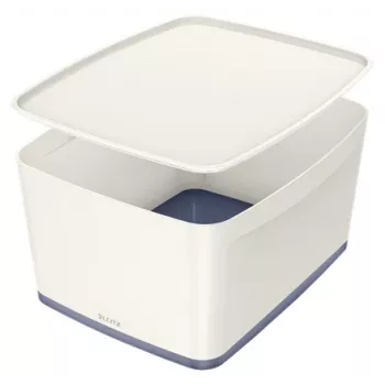 Esselte 5216-10-01 Uzglabāšanas kaste, taisnstūra, ABS, pelēka/balta