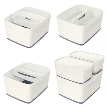 Esselte 5216-10-01 Uzglabāšanas kaste, taisnstūra, ABS, pelēka/balta
