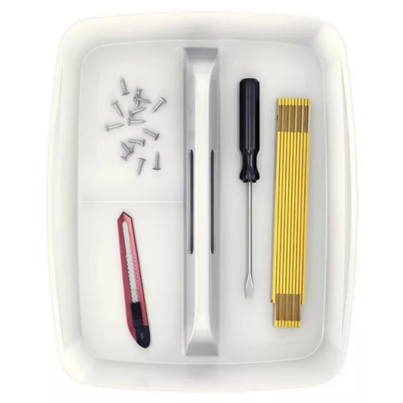 Leitz MyBox Organizētāja paplāte ar rokturi Liela, Uzglabāšana, Balta, Plastmasa, 307 mm, 375 mm, 101 mm, 740 g