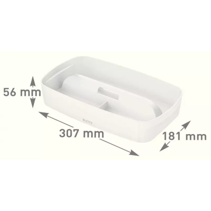 Esselte 5323-00-01 Uzglabāšanas paplāte, taisnstūra, ABS, balta