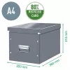 Leitz Box Click & Store WOW Cube lielā uzglabāšanas kaste, fuksīna, kartons, 320x360x310 mm