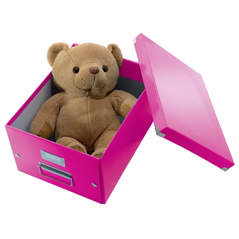 Leitz Box Click & Store WOW Cube lielā uzglabāšanas kaste, fuksīna, kartons, 320x360x310 mm
