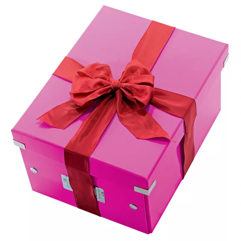 Leitz Box Click & Store WOW Cube lielā uzglabāšanas kaste, fuksīna, kartons, 320x360x310 mm