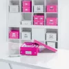 Leitz Box Click & Store WOW Cube lielā uzglabāšanas kaste, fuksīna, kartons, 320x360x310 mm