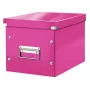 Leitz Storage Box Click & Store WOW Cube Medium, fuksīna, kartons, 260 mm x 260 mm x 240 mm