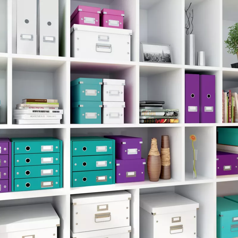 Leitz Uzglabāšanas Kaste Click & Store WOW Cube Medium, Tirkīza, Kartons, 260 mm, 260 mm, 240 mm
