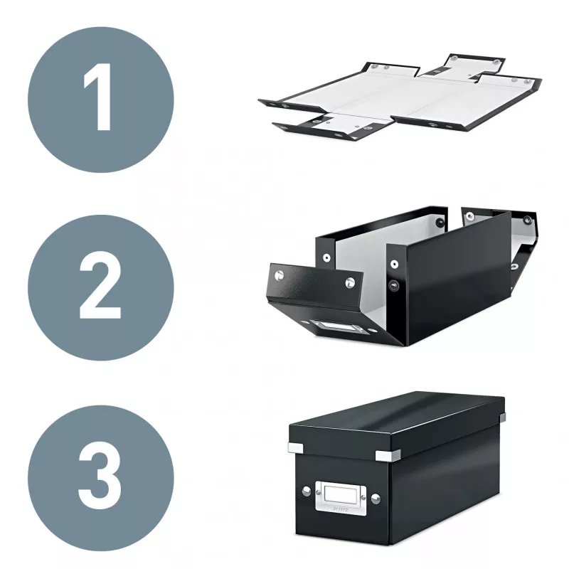 Leitz Storage Box Click & Store WOW Cube Medium, Purpurs, Kartons, 260 mm, 260 mm, 240 mm