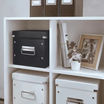 Leitz Click & Store WOW Cube Medium Storage Box melna