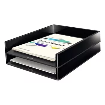 Leitz Letter Tray Dual Colour, plastmasa, melna, A4, 267 mm