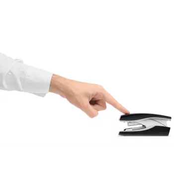 Leitz Softpress Flat Clinch skavotājs, 30 loksnes, melns